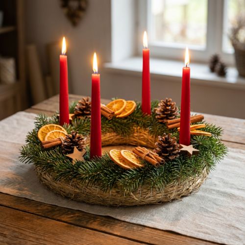 Artikel Strokransvoet, 35 cm, set van 2, deurkrans, Adventskrans
