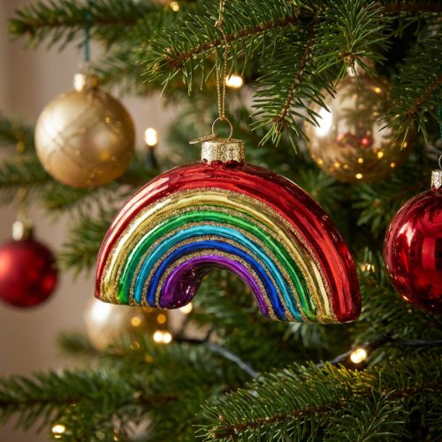 Glazen Regenboogornament -