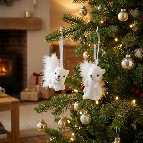 Witte Eekhoorn 6 cm bedels met