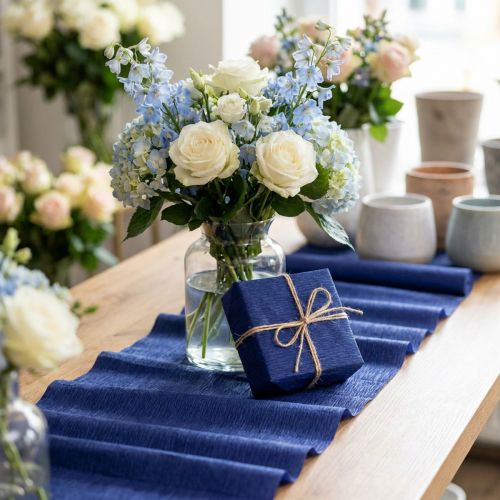 Bloemist crêpepapier donkerblauw 50x250cm | Floristik24.nl