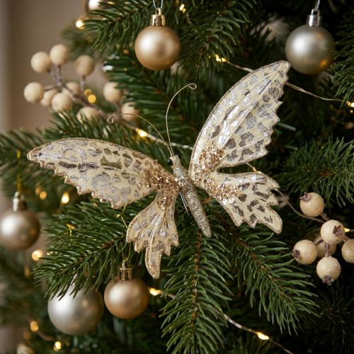 Vlinder om te klemmen, boomdecoratie, Advent, trouwdecoratie, decoratieclip L16cm B13cm | Floristik24.nl