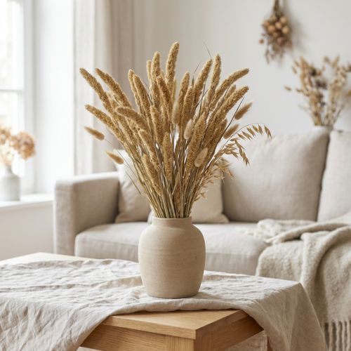 Artikel Gedroogde bloemen, gierstdecoratie, Setaria (vossengierst), 60g