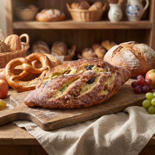 Kunstmatig decoratief rozijnenbrood - Misleidend realistische voedselreplica voor bakkerijen en etalages, 22 cm | Floristik24.nl
