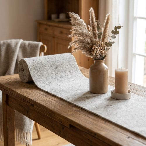 Vilten lint grijs 15cm 5m | Floristik24.nl
