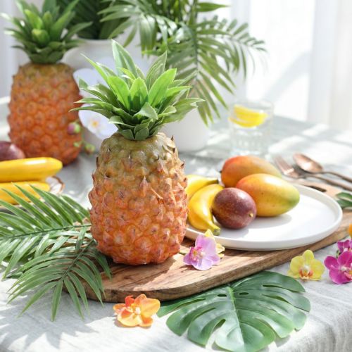 Kunstmatige decoratieve ananas 26 cm - Misleidend realistisch kunstfruit, decoratief fruit voor buffetten en displays | Floristik24.nl
