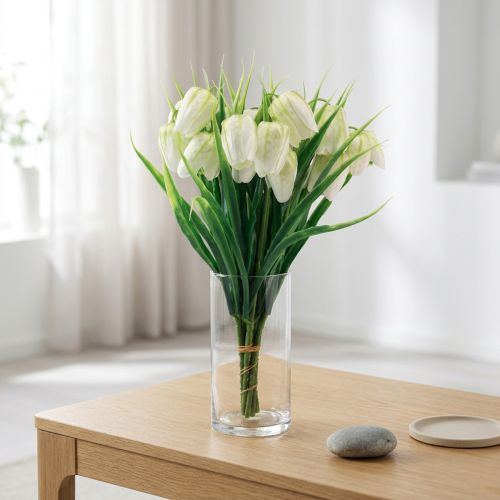 Fritillaria Wit Geblokt Bord Bloem Kunstbloemen 38cm 6 st. | Floristik24.nl