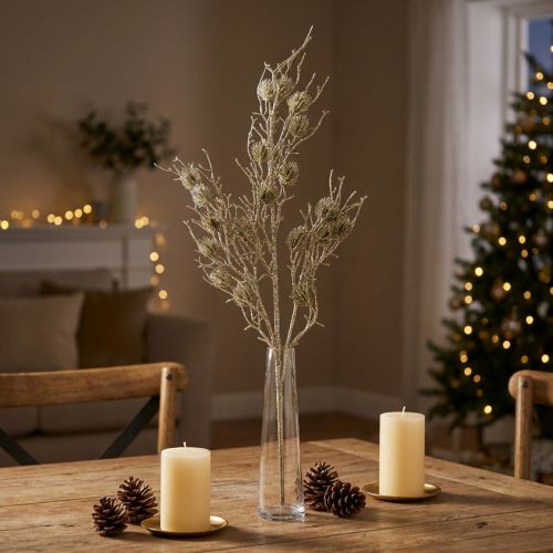 Artikel Lariks tak kunstmatig in decoratieve tak goud glitter L85cm