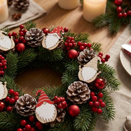 Kerstkabouters van hout om te lijmen 2x3,5cm 48 st | Floristik24.nl