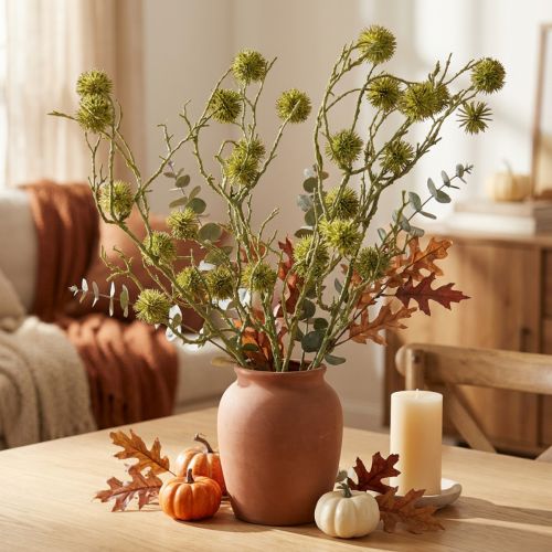 Artikel Decoratieve tak amberboomvruchten lichtgroen 48cm