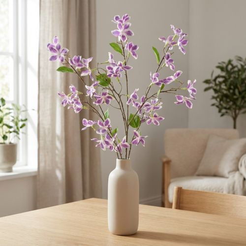 Artikel Kunstmatige clematis tak bloem, duurzame tafeldecoratie, 110 cm, 3 stuks