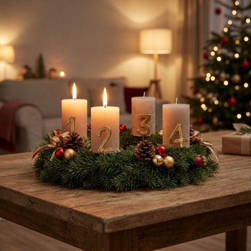 Artikel Adventkaarsspeldjes, nummers 1 tot en met 4, set van 4, 4 cm, 4 stuks