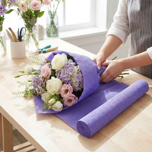 Bloemist crêpepapier violet