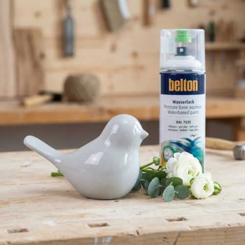 Belton vrije verf op waterbasis grijs hoogglans spray lichtgrijs 400ml | Floristik24.nl