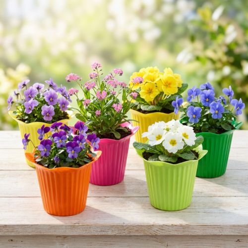 Kunststof pot bloem Ø6,5cm 25 st | Floristik24.nl