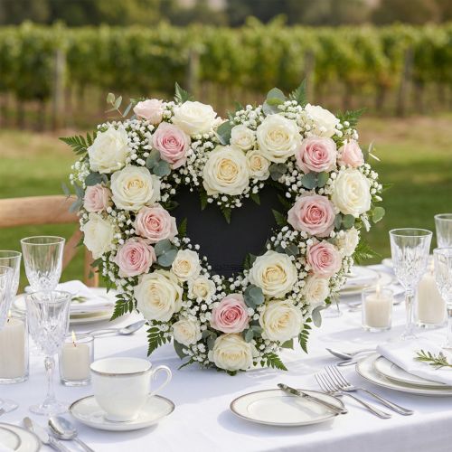 Steekschuim hart zwart 33cm 2 stuks bruiloft decoratie | Floristik24.nl