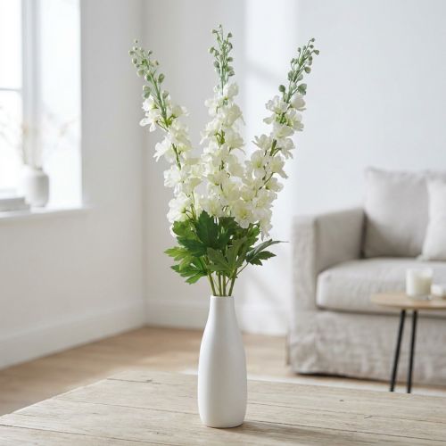 Delphinium Witte Kunstmatige Delphinium Zijden Bloemen Kunstbloemen 3st | Floristik24.nl