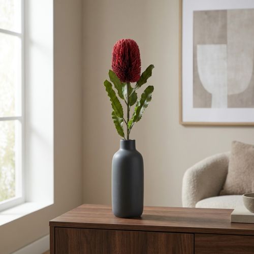 Artikel Kunstbloem Banksia Rood Bordeaux Kunst Exoten 64cm