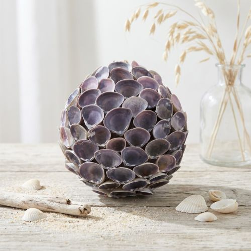Artikel Schelpbal Maritieme decoratie met schelpen Deco bal violet Ø12cm