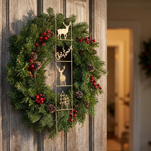 Hangdecoratie Kerst hert decoratie goud vintage 42,5×7×4cm | Floristik24.nl