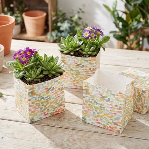 Cadeauzakje plantenzakje cadeauzakje met patroon 10,5cm 8 st | Floristik24.nl