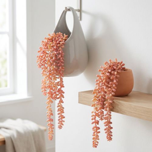 Sedum 'Rubin' hangplant – decoratieve, onderhoudsvriendelijke vetplant 43cm 3st. | Floristik24.nl