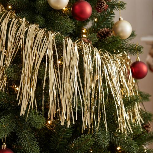 Kerstverlichting goud kerstversiering gordijn goud 90×200cm | Floristik24.nl