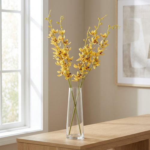Artikel Kunstmatige Cymbidium-orchidee als bloemstengel voor elegante decoratie, 95 cm, 2 stuks