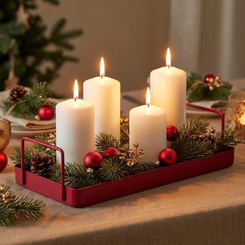 Dienblad met elegant design tovert elke tafel om tot een stijlvolle blikvanger (25 cm). | Floristik24.nl