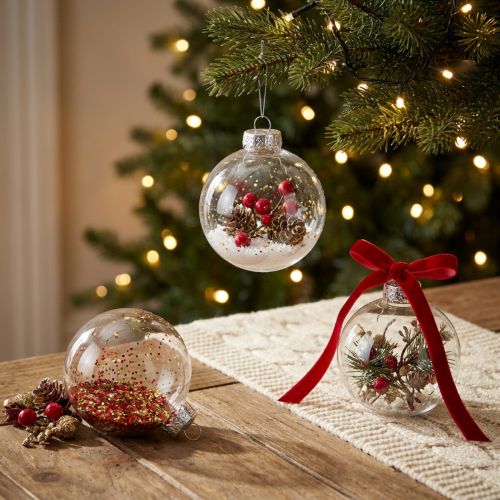 Artikel Kerstbal glas Ø7,5cm helder 12 stuks