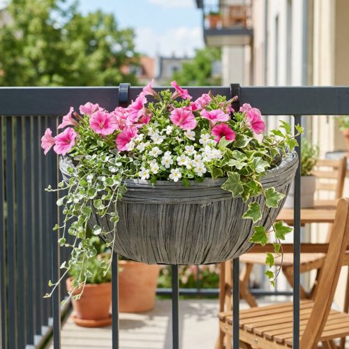 Hangpot bloempot voor hang balkon hangpot 30x17cm | Floristik24.nl
