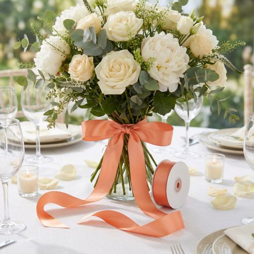 Cadeau- en decoratielint 40mm x 50m Abrikoos | Floristik24.nl
