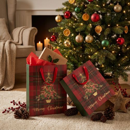 Kersttas met handvatten