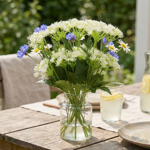 Dille bloeiend, kunstkruiden, sierplant groen, wit 49cm 9st | Floristik24.nl