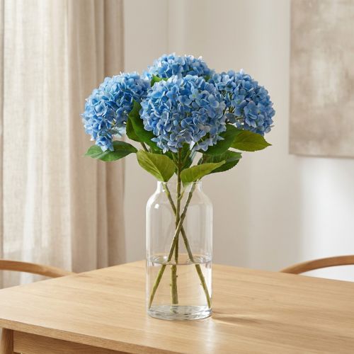 Kunstbloemen decoratie hortensia kunst blauw 69cm | Floristik24.nl