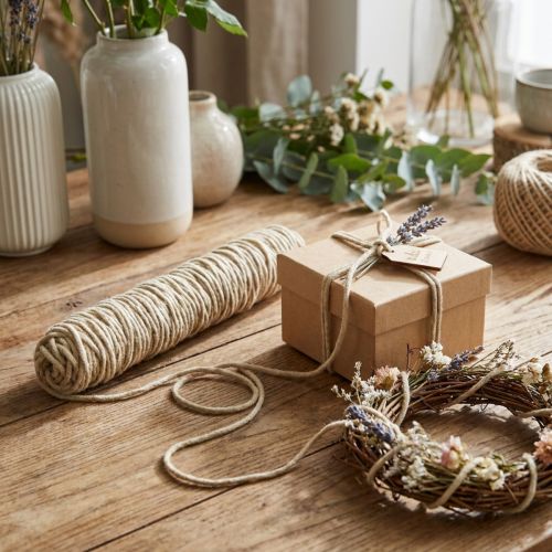 Lontdraad wollen koord vilten koord vilten koord beige L55cm | Floristik24.nl