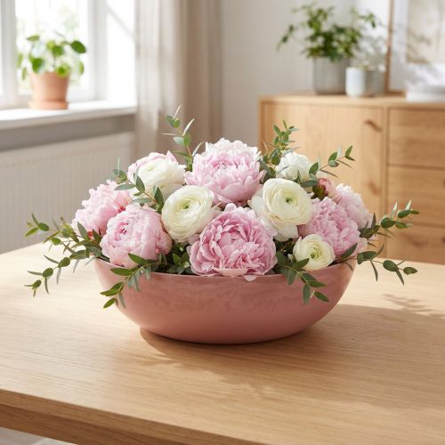 Decoratieve schaal oudroze Ø30cm H9cm | Floristik24.nl