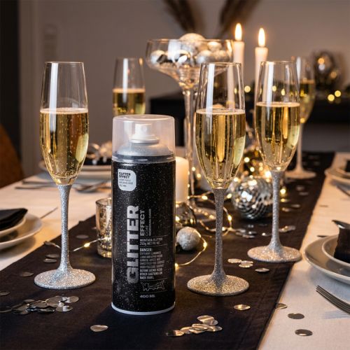 Artikel Glitterspray zilver Montana-effect glitterspray spuitverf 400 ml