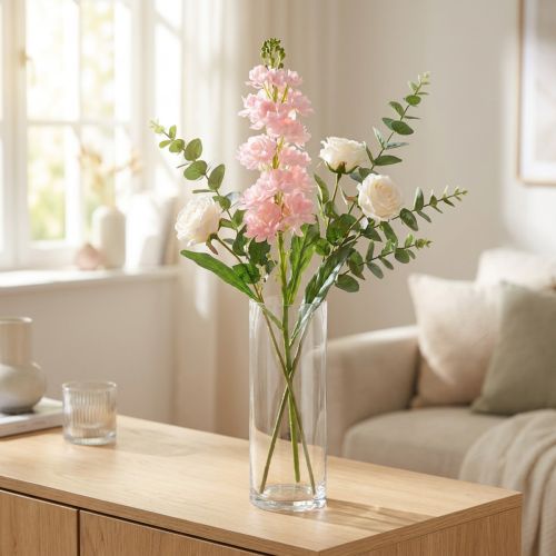 Levkoje roze bloem kunstmatig als echte stengelbloem 78cm | Floristik24.nl