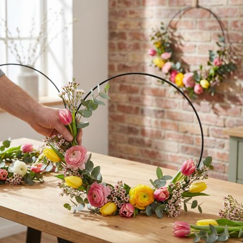 Artikel Metalen ring Decoratieve ring Scandi ring Decoratieve lus Zwart Ø40cm 4 stuks