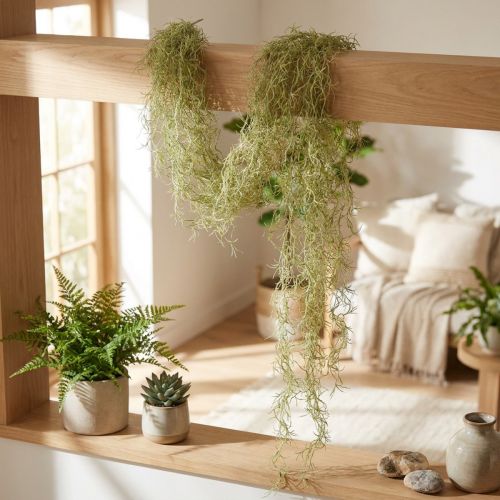 Tillandsia decoratieve hanglamp Tillandsia kunstgroen wit 180cm | Floristik24.nl
