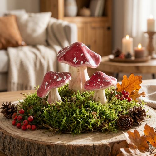 Artikel Decoratieve paddenstoelen rode kunstvliegenzwammen op draad 5,5/8cm 12 st