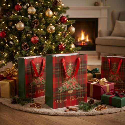Cadeauzakjes Kerstboom rood