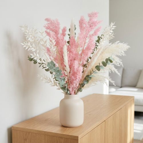 Roze veerasperges (Asperges) gedroogde decoratie 55-70cm | Floristik24.nl