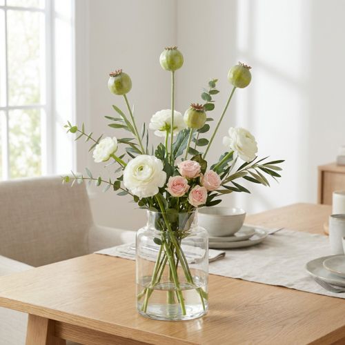 Artikel Kunstmatig boeket klaprozen, realistische bloemen voor woonaccessoires, 61 cm, 3 stuks