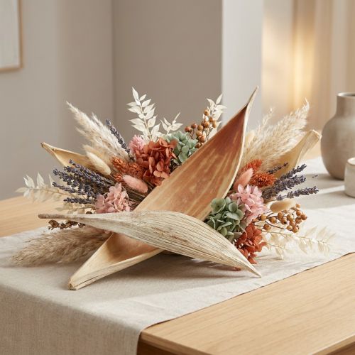 Artikel Kokosnootschalen, gebleekte kokosbladeren, 22-42 cm, 25 stuks