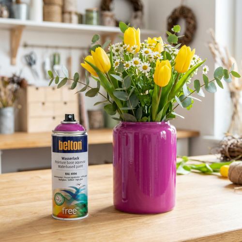 Belton vrije watergedragen verf roze verkeerspaars hoogglans spray 400ml | Floristik24.nl