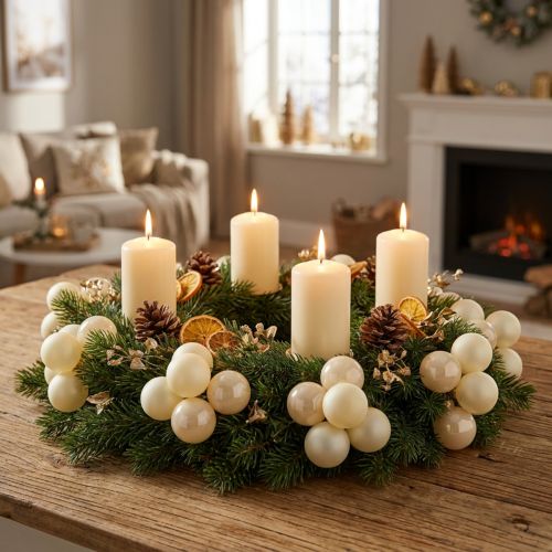 Mini kerstballen crème mix mat/glans Ø40mm 32 st | Floristik24.nl