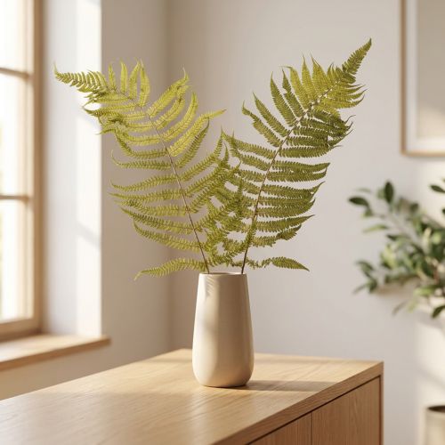 Artikel Gedroogde en geconserveerde varen. Perfect voor een natuurlijke huisdecoratie. 80 cm