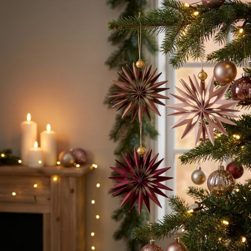 Decoratieve papieren sterren om op te hangen, perfect voor feestelijke decoraties | Floristik24.nl