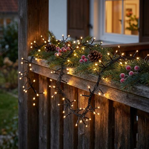 LED lichtketting voor buiten 288er 2,4m zwart/warm wit | Floristik24.nl